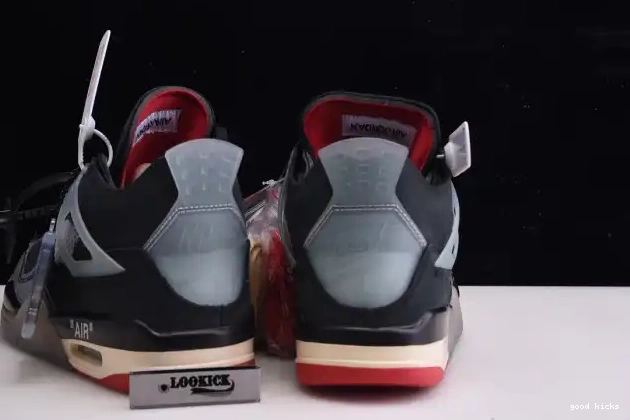 Cheap Off White x Air Jordan 4 Bred Retro CV9388-001 0507
